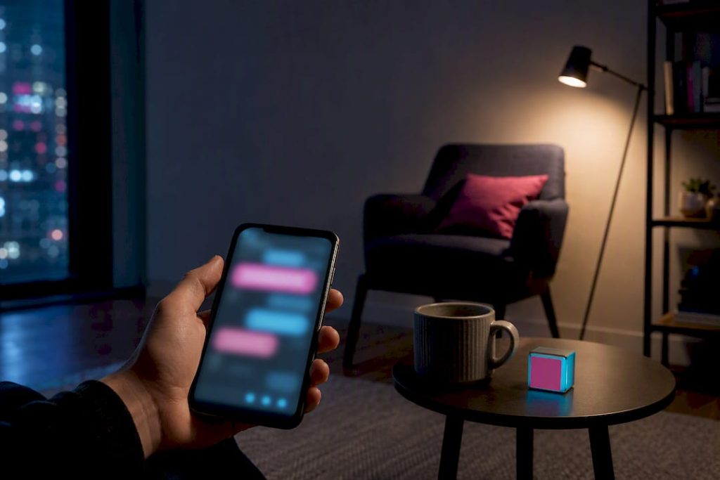 User testing AI companion app privately