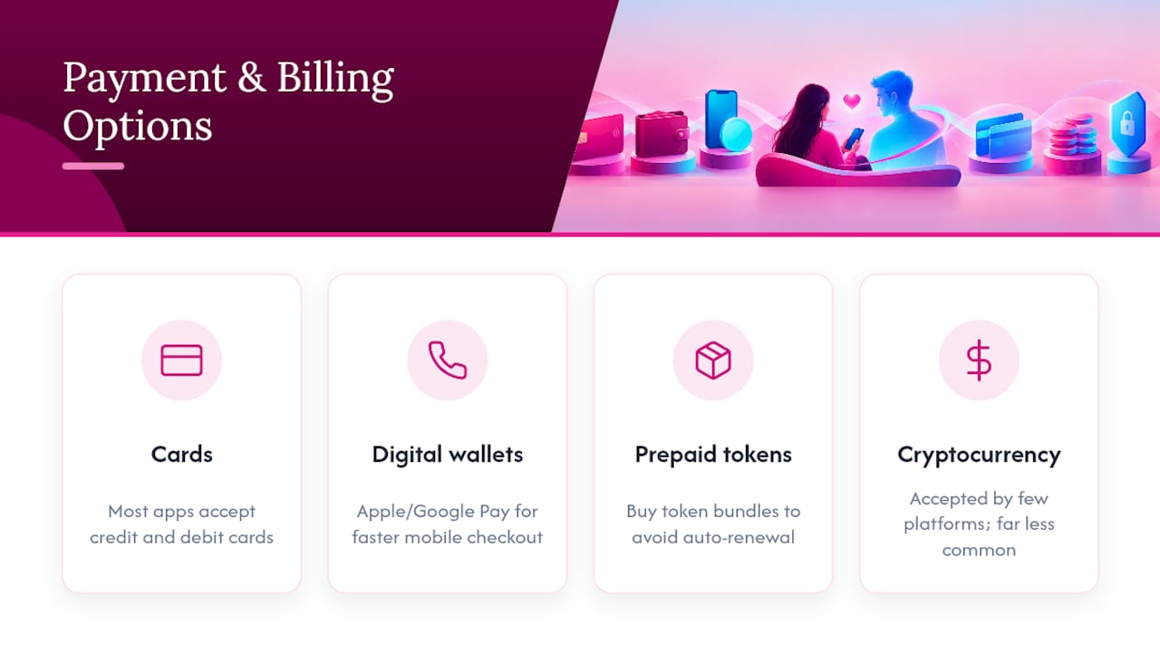 Avoid Token Traps: 2026 AI Boyfriend App Pricing Bands AI companion app payment and billing options