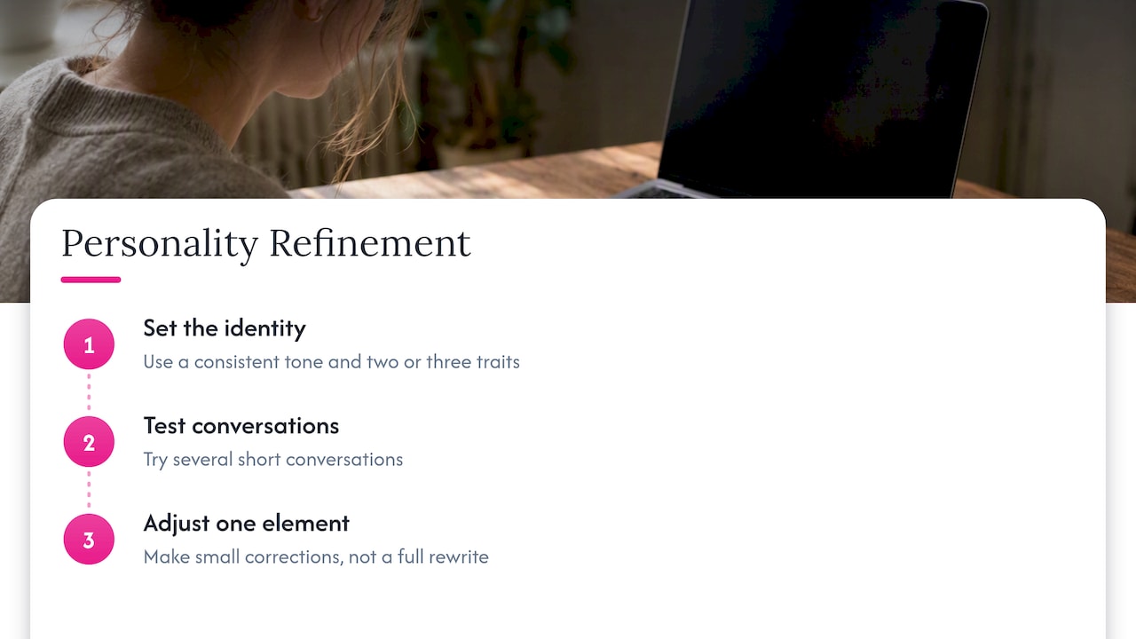 Custom AI Girlfriend: Compare 4 Platform Types, Build Her Personality Steps for refining a companion personality