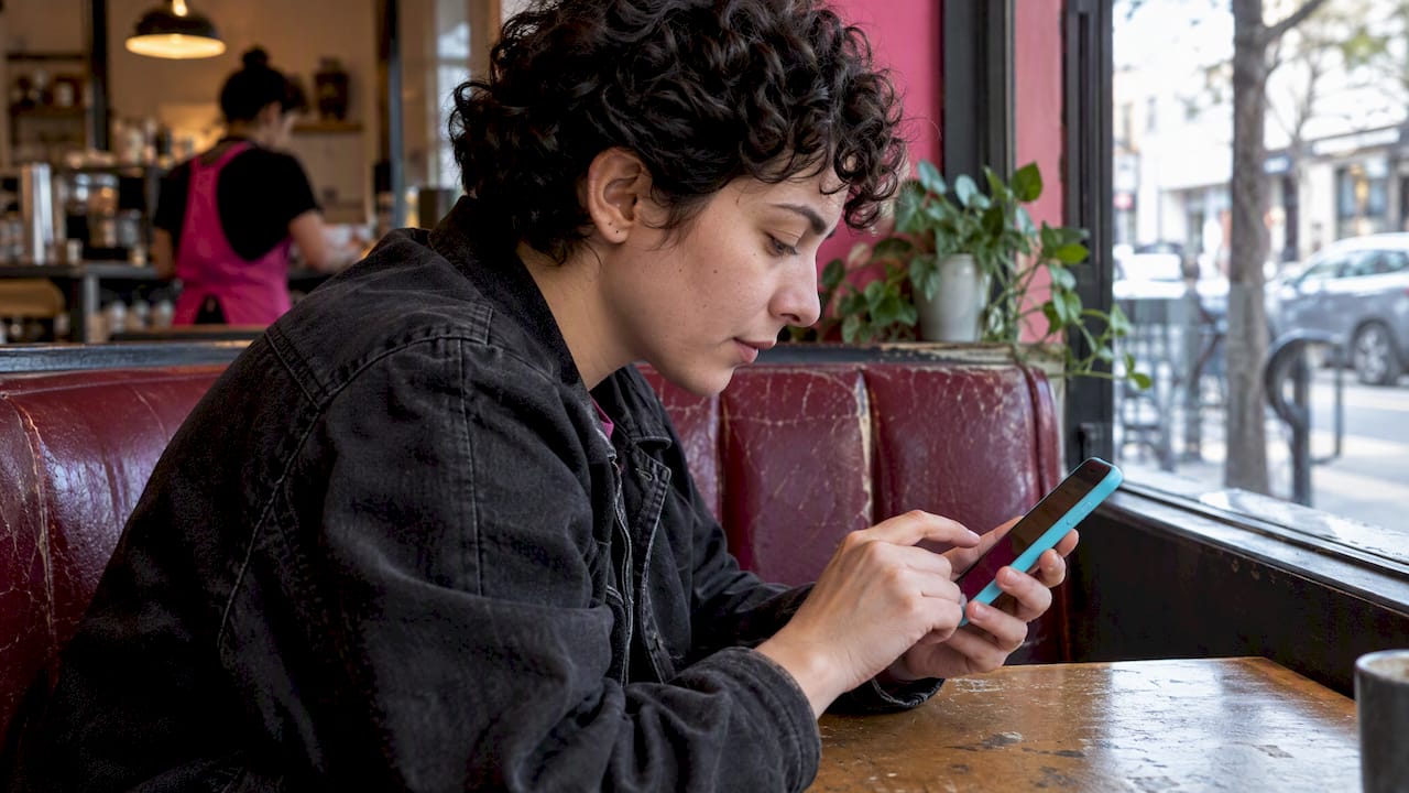 Person testing an AI companion chat