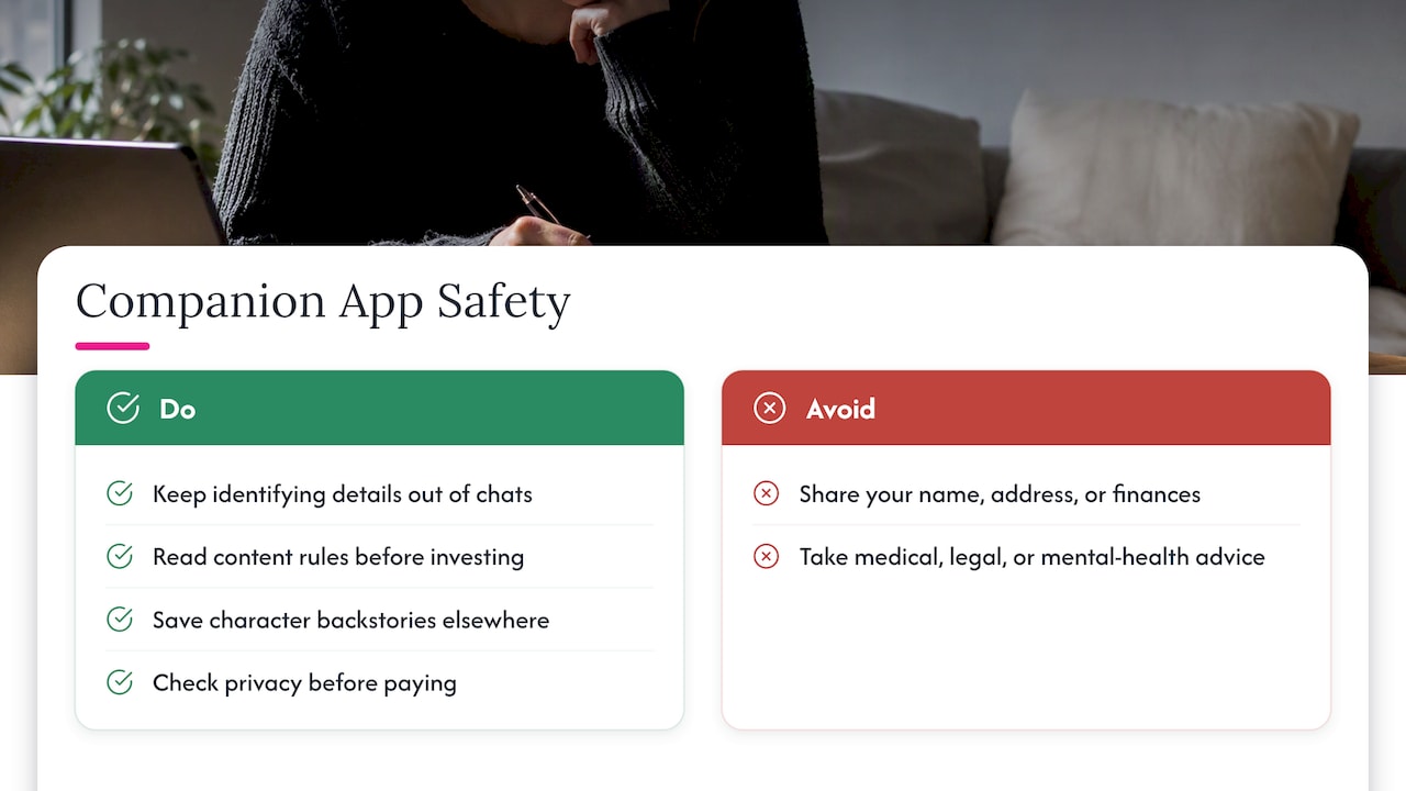 Protecting yourself on any companion app — overview diagram